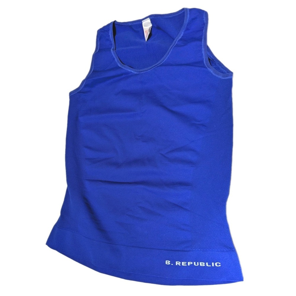 Banana Republic Tank Top Women XS Blue Nylon Seamless Stretch Athletic EUC